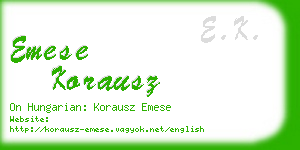 emese korausz business card